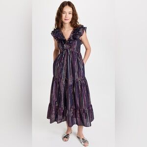 Roller rabbit rainbow metallic ondine dress NWOT